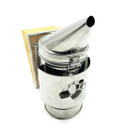 Димар пасічний нержавіючий, з огорожею з листового металу.  зображення