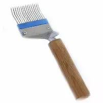 Вилка бджолярська з нержав. сталі з пластмасовою вставкою з гнутою голкою зображення