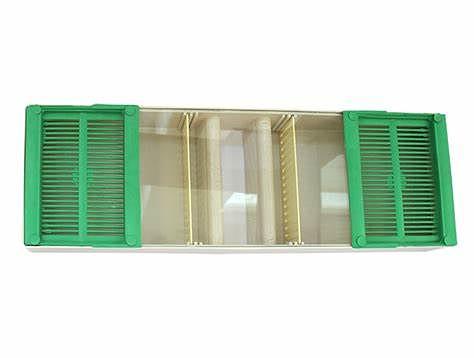 Годівниця для бджіл прямокутна 1,7 л під склом (два відділення) зображення