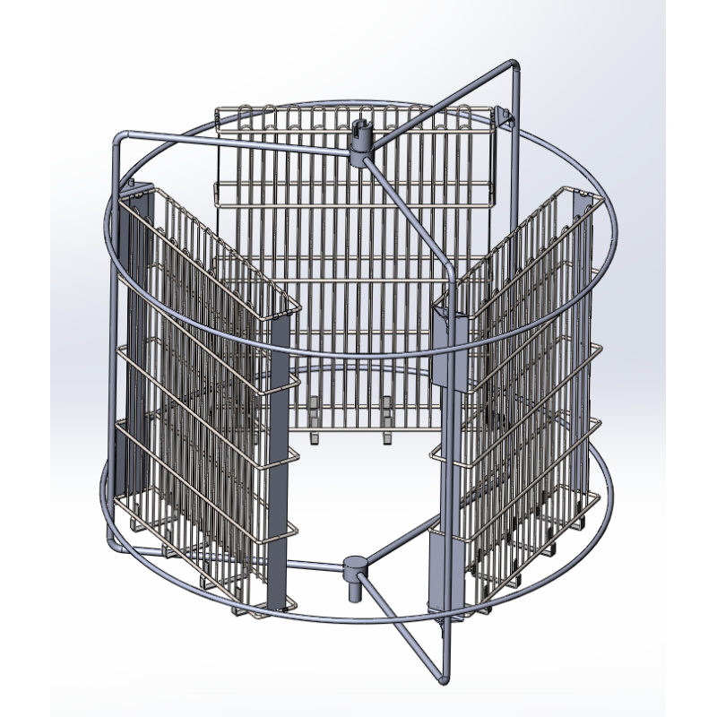 Медогонка 3-х рамкова, поворотна, бак з нержавіючої сталі AISI 430, редуктор