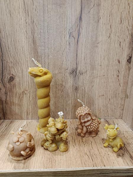 Кольорові воскові свічки - тваринки зображення