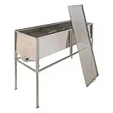 Стіл для розпечатування стільників 1 м з плоским кошиком (Лист 0,5 AISI 304) зображення