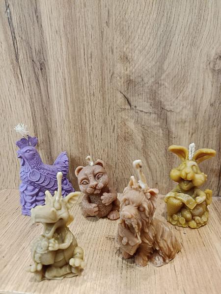 Кольорові воскові свічки - мікс зображення