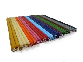 Кольорові воскові свічки 30 см 