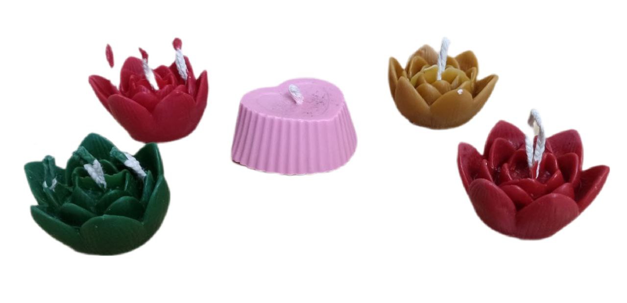 Свічки з натурального воску " Лотос і серце"