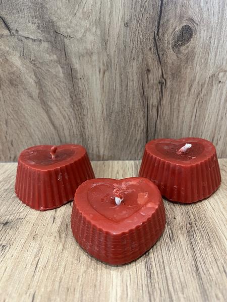 Кольорові воскові свічки – серця зображення