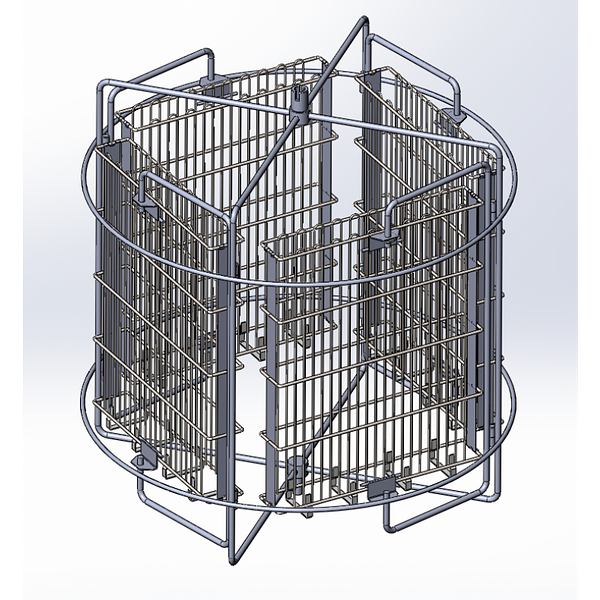 Медогонка на 4 рамки, нержавіюча сталь, з поворотом касет зображення