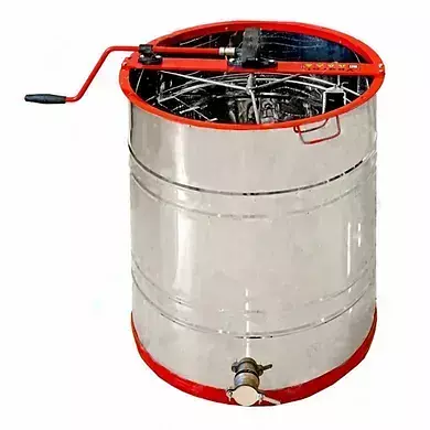 Медогонка на 4 рамки, нержавіюча сталь, з поворотом касет зображення