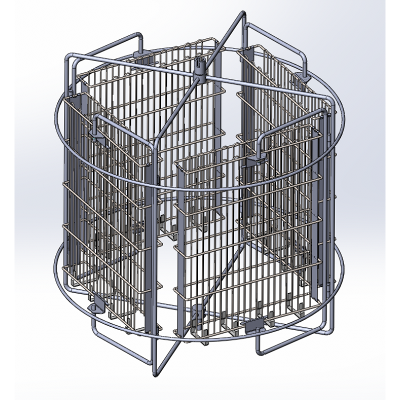 Медогонка на 4 рамки, нержавіюча сталь, з поворотом касет
