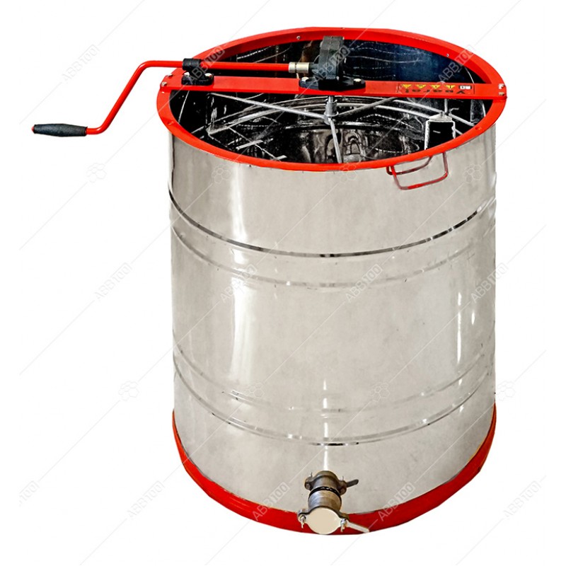 Медогонка 3-х рамкова, поворотна, бак з нержавіючої сталі AISI 430, редуктор