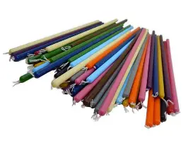 Кольорові воскові свічки 17 см 