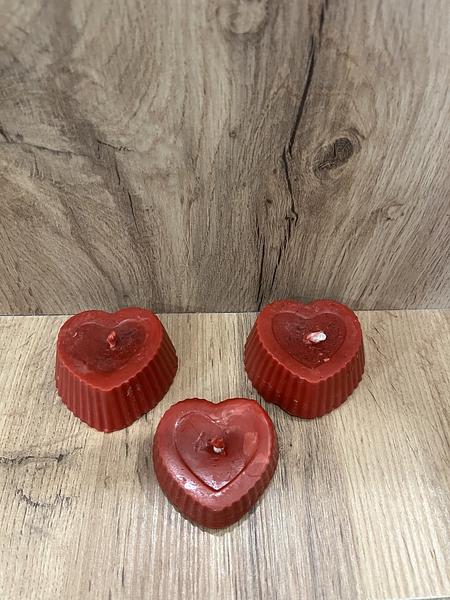 Кольорові воскові свічки – серця зображення