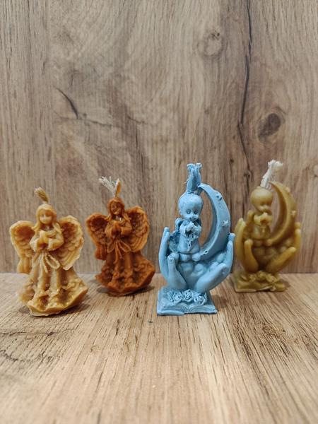 Кольорові воскові свічки - янголи зображення