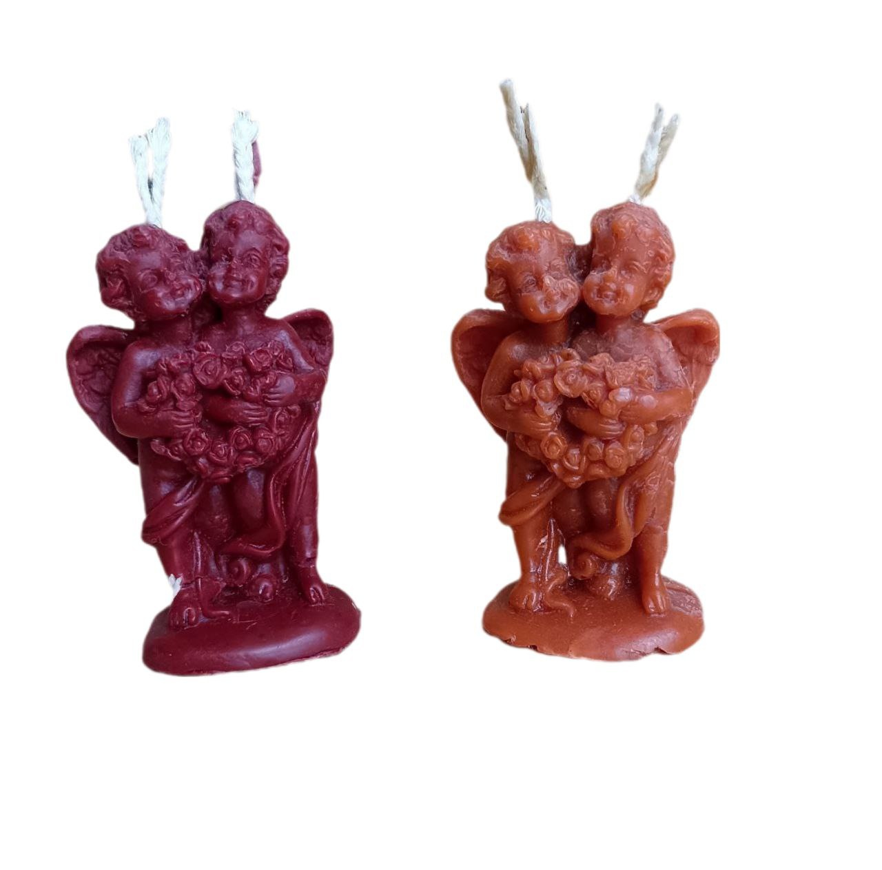 Свічки з натурального воску  - Ангели (пара)